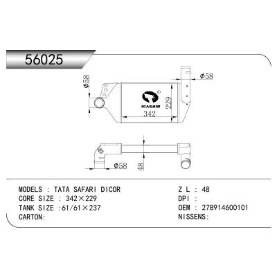 適用于TATA TATA SAFARI DICOR OEM:278914600101