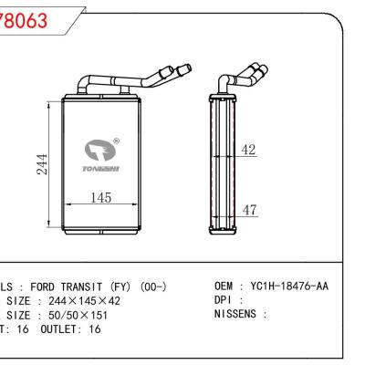 適用于FORD FORD TRANSIT (FY) OEM:YC1H-18476-AA