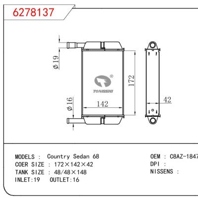 適用于FORD Country Sedan 68 OEM:C8AZ-18476-A