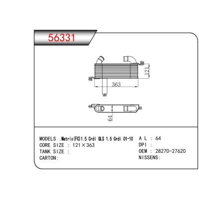 適用于HYUNDAI MATRIX(FC)1.5 CRDI GLS 1.5 OEM:28270-27620/2827027620