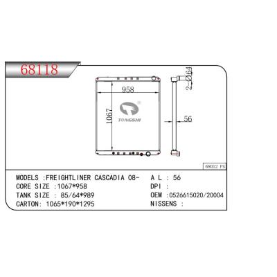 適用于FREIGHTLINER CASCADIA 08- AT，重卡散熱器