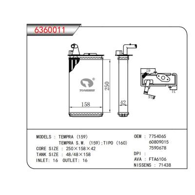  適用于TEMPRA (159)TEMPRA S.W. (159):TIPO (160) OEM:7754065,60809015,7590678