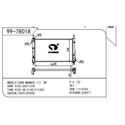 適用于FORD 福特 福特 OEM:1114764/1115770/1116764/1124902/1142808/1S7H8005AD/1S7H8005CA/1S7H8005AA/3S718005AB/1S7H8005AC/1671773/1224908/1328479/1671775