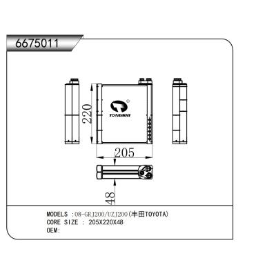 適用于   08-GRJ200/UZJ200(豐田TOYOTA)    蒸發(fā)器