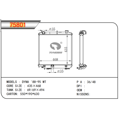 適用于DYNA '88-95 MT散熱器