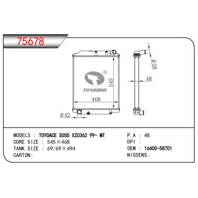 適用于TOYOACE SO5DXZU362 99- MT散熱器