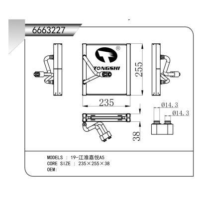 適用于19-江淮嘉悅A5蒸發(fā)器