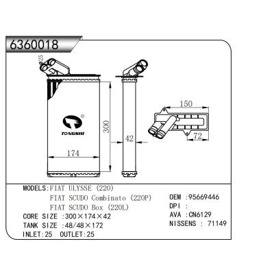 適用于??FIAT?ULYSSE 菲亞特 尤力塞?(220)?FIAT 菲亞特?SCUDO?Combinato ?(220P)??FIAT?菲亞特 SCUDO?Box?(220L)??暖風(fēng)