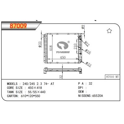 適用于沃爾沃 240/245 2.3 74- AT 散熱器
